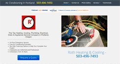 Desktop Screenshot of airconditioninginportland.com